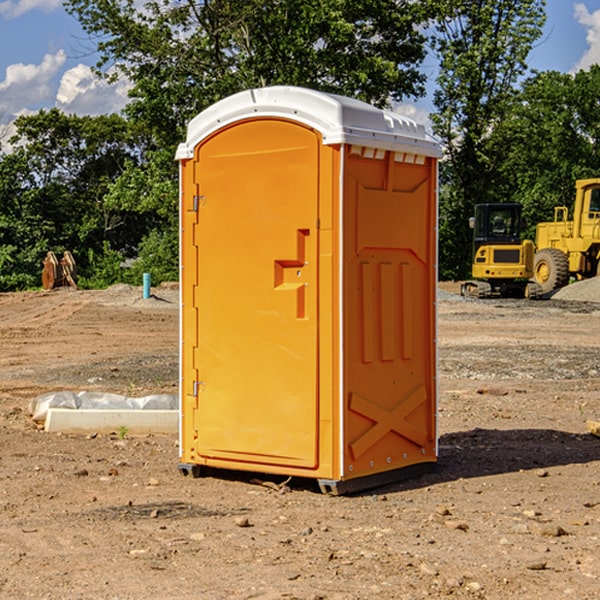 how often are the porta potties cleaned and serviced during a rental period in Allensworth California